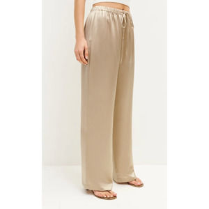 NWT! Reformation Olina Silk Pant Sand Tan Small